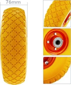 PrimeMatik - Roue De Brouette Massief Jaune 2-pack 100 Kg 10x3" 254x76 Mm. Courroie De Rechange Pour Plate-forme De Transport Et Chariots -Vendite Pelouse Pro 1003x1200