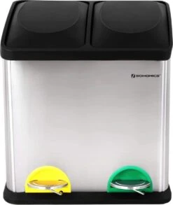 ZAZA Home & Office Poubelle 30 Litres, Tri Des Déchets, 2 X 15 Litres, Poubelle, Poubelle à Pédale Avec Poubelles Intérieures, Pédales Colorées, Système De Séparation Des Déchets Pour La Cuisine, Argent-noir 24 ZAZA Home & Office Poubelle 30 Litres, Tri Des Déchets, 2 X 15 Litres, Poubelle, Poubelle à Pédale Avec Poubelles Intérieures, Pédales Colorées, Système De Séparation Des Déchets Pour La Cuisine, Argent-noir -Vendite Pelouse Pro 1011x1200 2