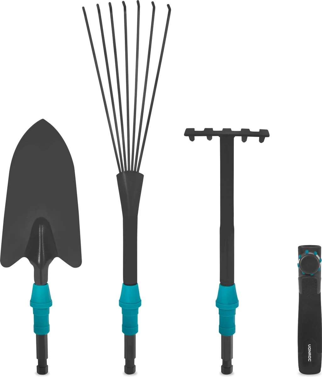 Ensemble D'outils De Outils De Jardin VONROC 3 En 1, Système V- Fix , Avec Râteau à Feuilles, Râteau à Main Et Pelle - Acier Peint Par Poudrage 1 Ensemble D'outils De Outils De Jardin VONROC 3 En 1, Système V- Fix , Avec Râteau à Feuilles, Râteau à Main Et Pelle - Acier Peint Par Poudrage
