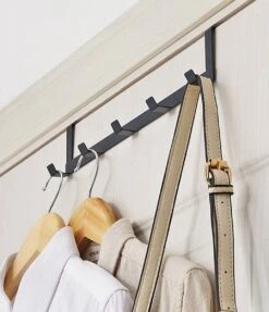 Porte-manteau Suspendu - Porte-manteau - Porte-manteau Avec 5 Crochet De Porte - Accroche-porte - Porte-manteau Pour Serviette Et Vêtements - Accessoires Pour La Maison - Accessoires De Maison - Zwart