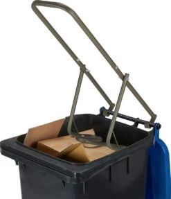 Relaxdays Presse à Déchets Pour Poubelles à Roulettes - Presses à Clic - Levier - Tamper à Déchets - Acier - Marron -Vendite Pelouse Pro 1034x1200