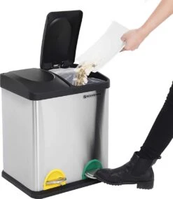 ZAZA Home & Office Poubelle 30 Litres, Tri Des Déchets, 2 X 15 Litres, Poubelle, Poubelle à Pédale Avec Poubelles Intérieures, Pédales Colorées, Système De Séparation Des Déchets Pour La Cuisine, Argent-noir 28 ZAZA Home & Office Poubelle 30 Litres, Tri Des Déchets, 2 X 15 Litres, Poubelle, Poubelle à Pédale Avec Poubelles Intérieures, Pédales Colorées, Système De Séparation Des Déchets Pour La Cuisine, Argent-noir -Vendite Pelouse Pro 1045x1200 2
