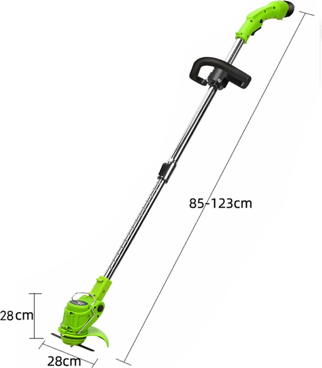 Tondeuse à Gazon Drillpro - Tondeuses à Tondeuses à Gazon - Électrique Portable - 450W 12V - Avec Poignée Réglable Et 2 Piles - Vert 2 Tondeuse à Gazon Drillpro - Tondeuses à Tondeuses à Gazon - Électrique Portable - 450W 12V - Avec Poignée Réglable Et 2 Piles - Vert – Image 2