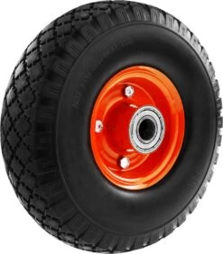 PrimeMatik - Roue De Brouette Massief 100 Kg 10x3" 254x76 Mm. Courroie De Rechange Pour Plate-forme De Transport Et Chariots
