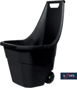 Synx Tools Chariot De Jardin 55L - Load & Go - Chariot à Déchets / Chariot à Déchets - Chariot à Litière - Brouette / Chariot De Jardin - Chariot à Déchets - Déchets De Jardin / Seau à Déchets - Chariot à Roulettes Sur Roues