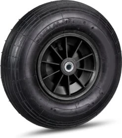 Relaxdays Roue De Brouette 4.00-6 - Roue De Secours Brouette - Pneu Pneumatique - Roue De Wagon Schwarz-Schwarz -Vendite Pelouse Pro 1055x1200 2