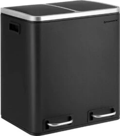 Songmics Poubelle Pour La Cuisine, 30L, Tri Des Déchets, Poubelle En Métal, Poubelle à Pédale Avec Bacs Intérieurs Et Poignées, Système De Tri Des Déchets, 2 X 15 Litres, Softclose, Hermétique, Gris Fumée -Vendite Pelouse Pro 1057x1200 1