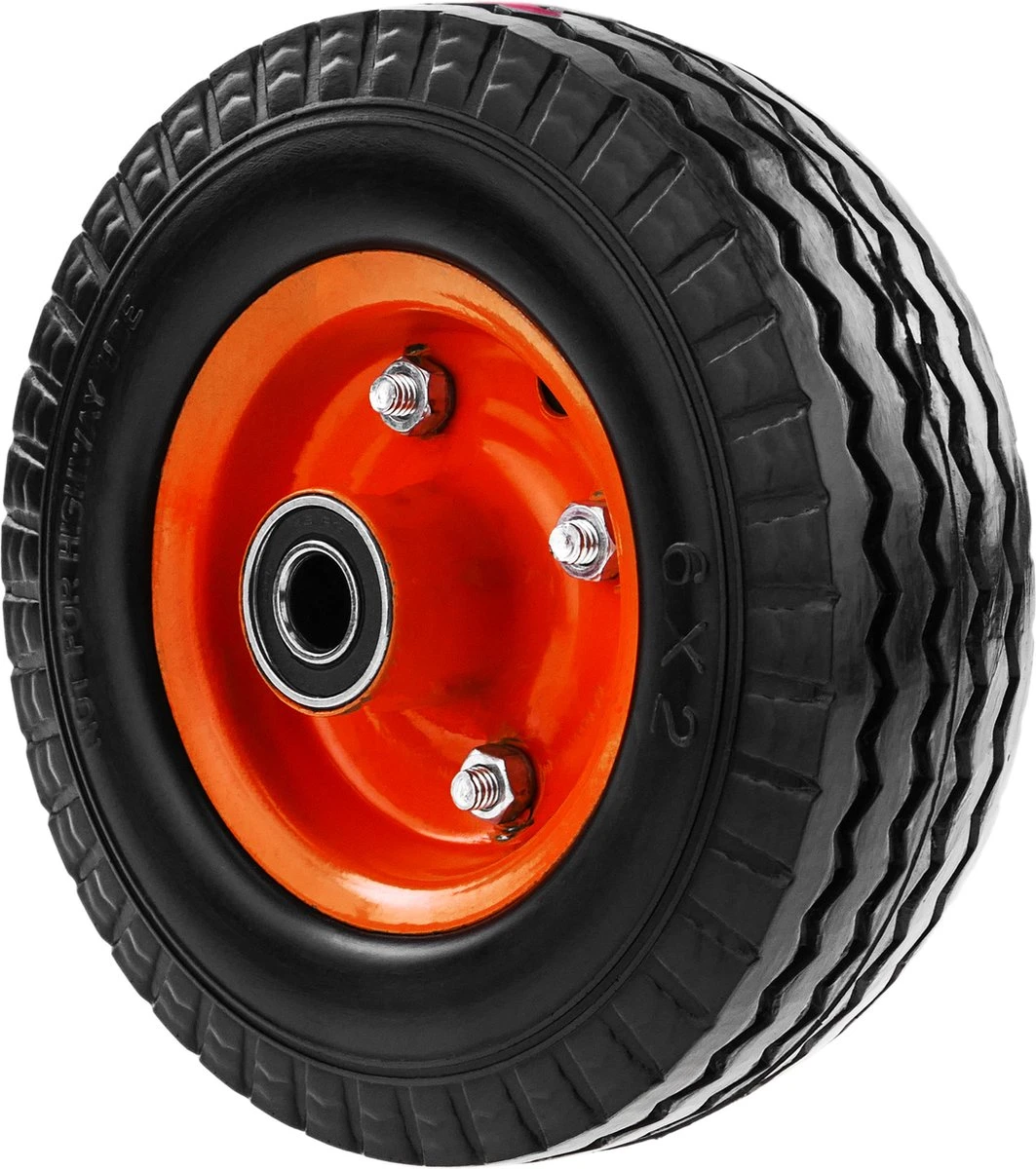 PrimeMatik - Roue De Brouette Massief 2-pack 50 Kg 6x2" 152x50 Mm. Courroie De Rechange Pour Plate-forme De Transport Et Chariots 4 PrimeMatik - Roue De Brouette Massief 2-pack 50 Kg 6x2" 152x50 Mm. Courroie De Rechange Pour Plate-forme De Transport Et Chariots – Image 4