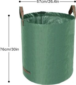 Sac De Jardin, Sac à Déchets De Jardin En Polypropylène (PP) Imperméable Robuste, Sacs à Feuilles Autoportants Et Pliables Incl. Cadeau: 1 Paire De Gants De Jardinage -Vendite Pelouse Pro 1067x1200 2