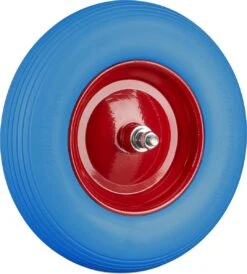 Relaxdays Brouette De Roue En Caoutchouc - Roue De Chariot Avec Des Essieux - Acier Pneu Anti-crevaison Liseré Rouge Blauw -Vendite Pelouse Pro 1082x1200 3
