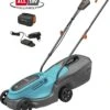 Gardena 14630-20 Tondeuse à Gazon Tondeuse à Gazon Poussée Batterie Noir, Vert