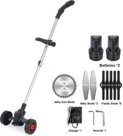 Tondeuse à Gazon Tondeuses à Gazon - Tondeuse à Gazon - Tondeuses à Gazon électriques Portables - Poignée Réglable - Tête Pivotante à 180º - Avec 2 Batteries Et 3 Types De Lames - Zwart -Vendite Pelouse Pro 1088x1200 7