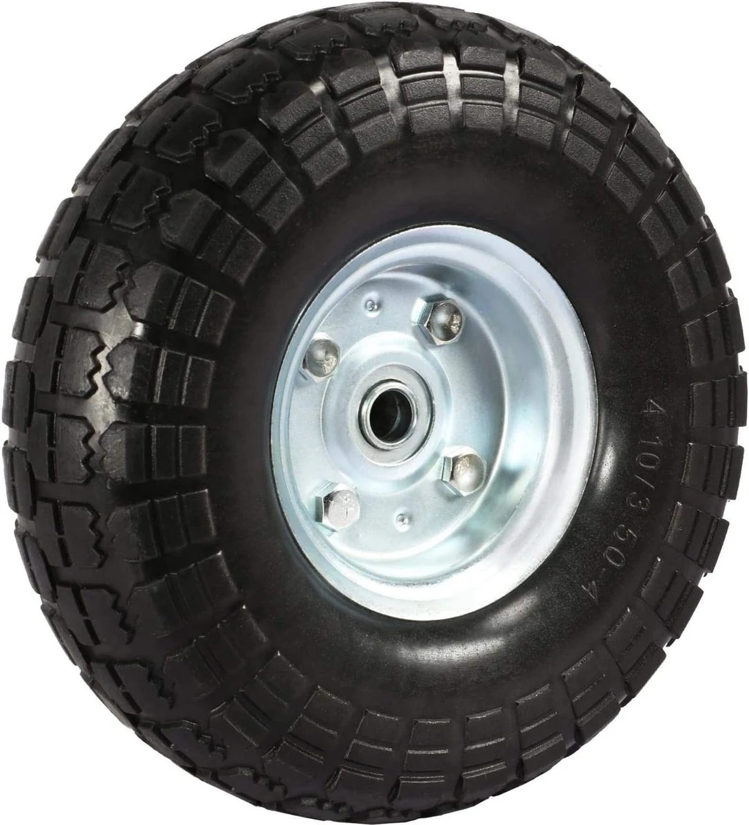 Set De 4 Roues De Remorque Anti-crevaison Pour Roue De Brouette De Diable Jante En Acier 255mm HM-YAHEE-591292 1 Set De 4 Roues De Remorque Anti-crevaison Pour Roue De Brouette De Diable Jante En Acier 255mm HM-YAHEE-591292