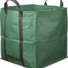 1x Sac à Déchets De Jardin Carré Vert Pliable 324 Litres - Sacs De Jardinage à Déchets De Jardin - Nettoyage / Rangement Du Jardin - Entretien Du Jardin