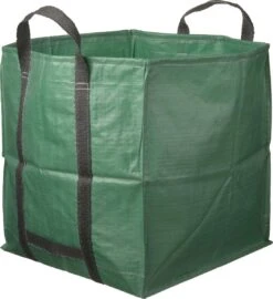 1x Sac à Déchets De Jardin Carré Vert Pliable 324 Litres - Sacs De Jardinage à Déchets De Jardin - Nettoyage / Rangement Du Jardin - Entretien Du Jardin