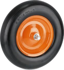 Roue De Brouette Relaxdays 4.80/4.00-8 Avec Axe - Roue De Secours Tout Caoutchouc Anti Crevaison - Jante Acier - Bleu -Vendite Pelouse Pro 1101x1200 11