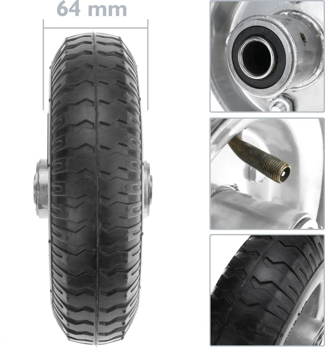 PrimeMatik - Roue De Brouette Pack De 2 90 Kg 8x2.5" 203x64 Mm. Courroie De Rechange Pour Plate-forme De Transport Et Chariots 3 PrimeMatik - Roue De Brouette Pack De 2 90 Kg 8x2.5" 203x64 Mm. Courroie De Rechange Pour Plate-forme De Transport Et Chariots – Image 3