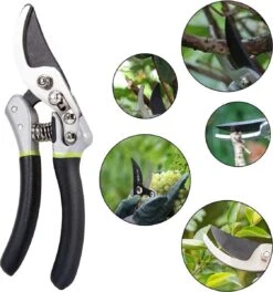 Sécateur SPGOOD Bypass (KC-916S) Pour Branches Sèches Et Branches Fraîches, Avec Revêtement Anti-dur, Lames En Acier De Haute Qualité, Pour Bois Anciens Et Secs Jusqu'à 20 Mm De Diamètre -Vendite Pelouse Pro 1122x1200