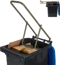 Relaxdays Presse à Déchets Pour Poubelles à Roulettes - Presses à Clic - Levier - Tamper à Déchets - Acier - Marron -Vendite Pelouse Pro 1123x1200 1