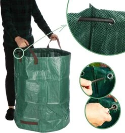 COM-FOUR® 3x Sac De Jardin Avec Poignées De Transport - Sac Poubelle De Jardin Pliable XL - Poubelle Pliable Indéchirable Pour Feuilles Et Déchets Verts (300 L - 3 Pièces) -Vendite Pelouse Pro 1126x1200 1