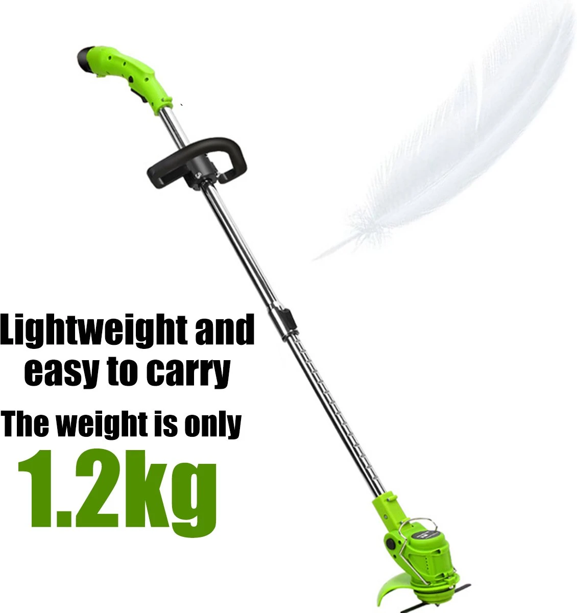 Tondeuse à Gazon Drillpro - Tondeuses à Tondeuses à Gazon - Électrique Portable - 450W 12V - Avec Poignée Réglable Et 2 Piles - Vert 8 Tondeuse à Gazon Drillpro - Tondeuses à Tondeuses à Gazon - Électrique Portable - 450W 12V - Avec Poignée Réglable Et 2 Piles - Vert – Image 8