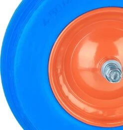 Roue De Brouette Relaxdays 4.80/4.00-8 Avec Axe - Roue De Secours Tout Caoutchouc Anti Crevaison - Jante Acier - Bleu -Vendite Pelouse Pro 1133x1200 7