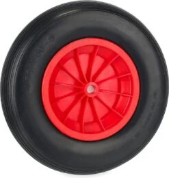Roue De Brouette Relaxdays -crevaison Relaxdays - 4.80/4.00-8 - Jante Plastique - Pneu De Brouette En Caoutchouc