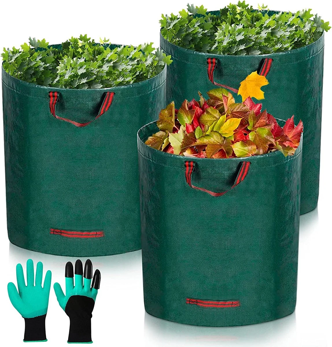 Sacs De Jardinage De Jardin, Sacs De Jardin, 3X Sac De Jardin Professionnel 300L De Solide Et Robuste, Avec 1 Paire De Gants De Jardin 1 Sacs De Jardinage De Jardin, Sacs De Jardin, 3X Sac De Jardin Professionnel 300L De Solide Et Robuste, Avec 1 Paire De Gants De Jardin