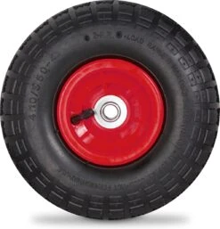 Relaxdays 2x Roue De Diable 260x85 - Roue De Charrette à Bras - Pneu Pneumatique - Roue De Secours - Noir/rouge -Vendite Pelouse Pro 1153x1200 6