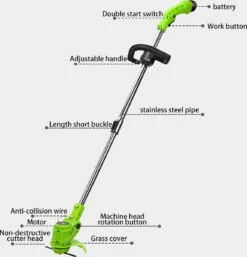 Tondeuse à Gazon Drillpro - Tondeuses à Tondeuses à Gazon - Électrique Portable - 450W 12V - Avec Poignée Réglable Et 2 Piles - Vert 14 Tondeuse à Gazon Drillpro - Tondeuses à Tondeuses à Gazon - Électrique Portable - 450W 12V - Avec Poignée Réglable Et 2 Piles - Vert -Vendite Pelouse Pro 1154x1200 1