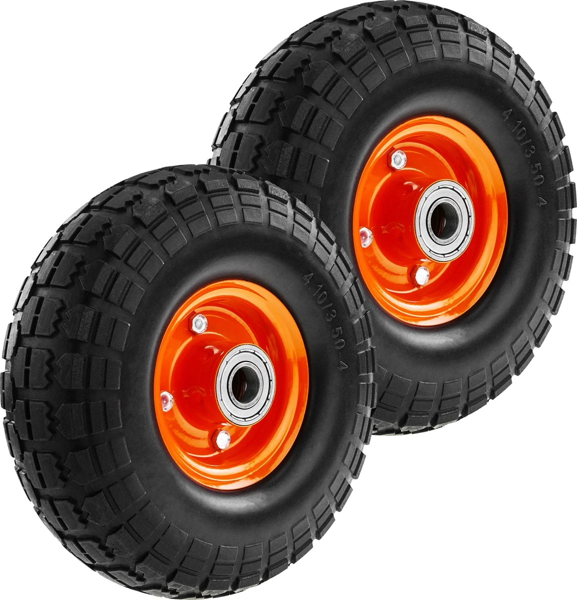 PrimeMatik - Roue De Brouette Massief 2-pack 120 Kg 10x3.5" 254x89 Mm. Courroie De Rechange Pour Plate-forme De Transport Et Chariots 1 PrimeMatik - Roue De Brouette Massief 2-pack 120 Kg 10x3.5" 254x89 Mm. Courroie De Rechange Pour Plate-forme De Transport Et Chariots