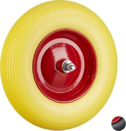 Relaxdays Brouette De Roue En Caoutchouc - Roue De Chariot Avec Des Essieux - Acier Pneu Anti-crevaison Liseré Rouge Blauw -Vendite Pelouse Pro 1160x1200 1
