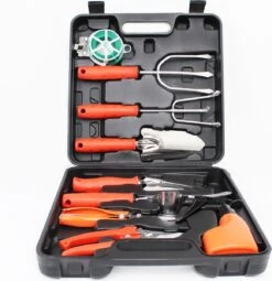 Ensemble D'outils De Outils De Jardin Set De Jardinage 9 Pièces - Sécateur Ciseaux De Jardin Ciseaux à Fleurs Pelle De Jardin Pulvérisateur De Pulvérisateur De Plantes Râteau à Main Orange