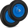 Relaxdays 2x Roue De Brouette 4.80 4.00-8 - Roue De Secours - Pneu Pneumatique - Pneu De Brouette Avec Essieu