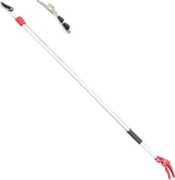 Sécateur Télescopique Recalma - Ciseaux à Rosiers - Sécateur Et Scie à Branches - Lame De Scie - Ciseaux à Fleurs - Ébrancheur - Scie - Télescopique 130 à 220 Cm