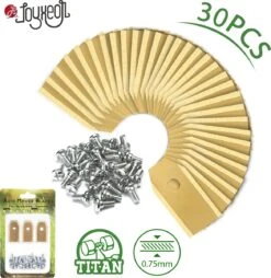 Lames De Tondeuse Robotique En Titane - Lame De Coupe - Pour Tondeuses Faucheuses Robotiques Husqvarna Automower Gardena - 30 Pièces