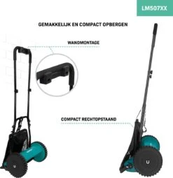 Tondeuse à Rouleau VONROC - Tondeuse à Main - 300 Mm - 4 Hauteurs De Coupe Réglables (15-25-31-35 Mm) Avec Support Mural Et Sac De Ramassage -Vendite Pelouse Pro 1169x1200 3