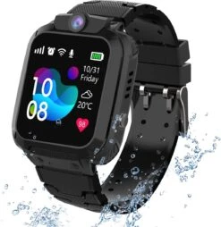 Cadeau FÊTE DES PÈRES - Cadeaux Papa - Montre GPS Enfant - Avec Appareil Photo Et Téléphone - Tracker Gps Enfants Chat Et Vélo - IP68 étanche 2G Enfants Smart Watch Compatible Avec IOS Android, Avec