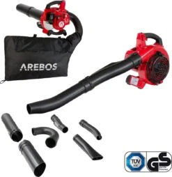 Aspirateur à Feuilles à Essence AREBOS Souffleur à Feuilles Déchiqueteuse à Feuilles 700W Inc. Sac De Collecte 45L 7500 Tr/min -Vendite Pelouse Pro 1169x1200 8
