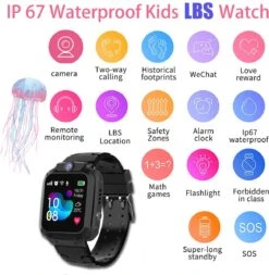 Cadeau FÊTE DES PÈRES - Cadeaux Papa - Montre GPS Enfant - Avec Appareil Photo Et Téléphone - Tracker Gps Enfants Chat Et Vélo - IP68 étanche 2G Enfants Smart Watch Compatible Avec IOS Android, Avec -Vendite Pelouse Pro 1170x1200 4