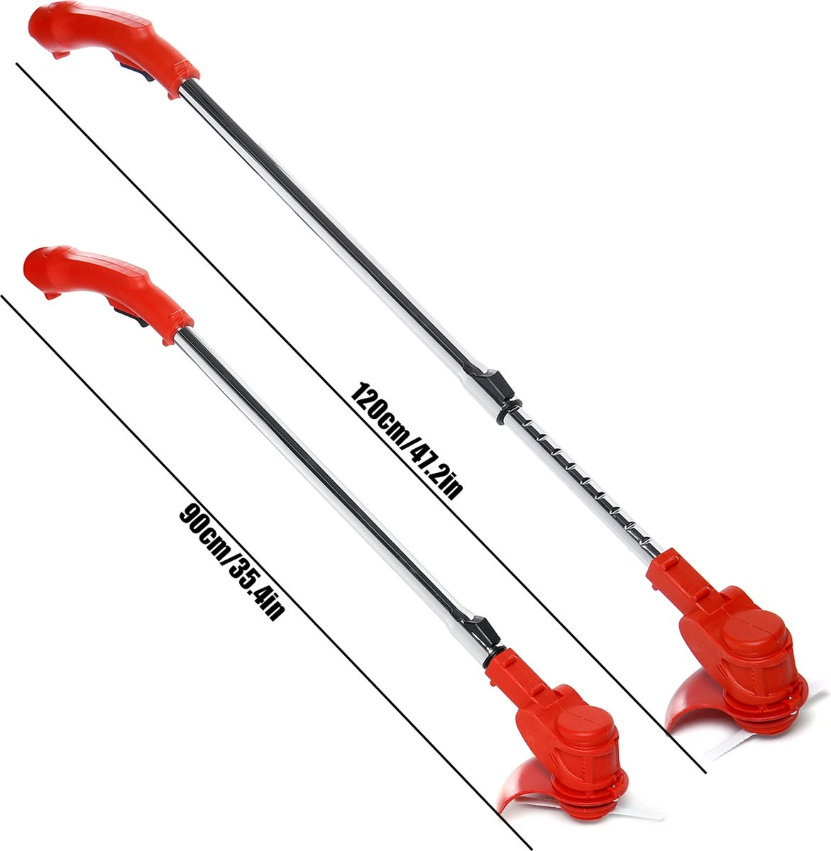 Tondeuse à Gazon DrillPro - Coupe- Coupe-herbe électriques - Tondeuse à Gazon - Tondeuse à Gazon - Sans Fil - Poignée Réglable - Avec 2 Piles Et Chargeur - Pour Tailler La Pelouse De Jardin - Rouge 9 Tondeuse à Gazon DrillPro - Coupe- Coupe-herbe électriques - Tondeuse à Gazon - Tondeuse à Gazon - Sans Fil - Poignée Réglable - Avec 2 Piles Et Chargeur - Pour Tailler La Pelouse De Jardin - Rouge – Image 9