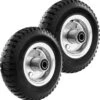 Massief - Roue De Brouette Pleine 2-pack 70 Kg 8x2.5" 203x64 Mm. Courroie De Rechange Pour Plate-forme De Transport Et Chariots