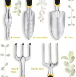 Ensemble D'outils De Jardin Rongrong 5 Pièces Comprenant Truelle, Transplanteur, Cultivateur, Désherbage, Fourche De Désherbage, Outils De Jardin Avec Têtes En Fonte D'aluminium Robustes Et Poignées Ergonomiques 8 Ensemble D'outils De Jardin Rongrong 5 Pièces Comprenant Truelle, Transplanteur, Cultivateur, Désherbage, Fourche De Désherbage, Outils De Jardin Avec Têtes En Fonte D'aluminium Robustes Et Poignées Ergonomiques -Vendite Pelouse Pro 1180x1200 11