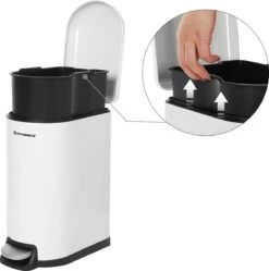 Songmics Poubelle, Seau Cosmétique En Acier, 10 Litres, Poubelle à Pédale étroite Avec Poubelle Intérieure, Pour Salle De Bain, Fermeture Amortie, Poubelle Pour Niche, Blanc LTB10WT 14 Songmics Poubelle, Seau Cosmétique En Acier, 10 Litres, Poubelle à Pédale étroite Avec Poubelle Intérieure, Pour Salle De Bain, Fermeture Amortie, Poubelle Pour Niche, Blanc LTB10WT -Vendite Pelouse Pro 1188x1200 3