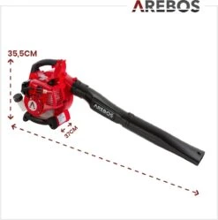 Aspirateur à Feuilles à Essence AREBOS Souffleur à Feuilles Déchiqueteuse à Feuilles 700W Inc. Sac De Collecte 45L 7500 Tr/min -Vendite Pelouse Pro 1188x1200 7