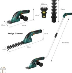 Taille-haie électrique Happyment - Avec Batterie - 3en1 - Coupe-branches - Sans Fil - Télescopique - Acier 8 Taille-haie électrique Happyment - Avec Batterie - 3en1 - Coupe-branches - Sans Fil - Télescopique - Acier -Vendite Pelouse Pro 1191x1200 2