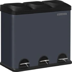 Songmics Poubelle Pour La Cuisine, 54 Litres, Poubelle, Poubelle à Pédale Avec 3 Compartiments, Bacs Intérieurs Et 6 Autocollants Pour Le Tri Des Déchets, Système De Tri Des Déchets, Gris-noir LTB54G 11 Songmics Poubelle Pour La Cuisine, 54 Litres, Poubelle, Poubelle à Pédale Avec 3 Compartiments, Bacs Intérieurs Et 6 Autocollants Pour Le Tri Des Déchets, Système De Tri Des Déchets, Gris-noir LTB54G -Vendite Pelouse Pro 1193x1200 4