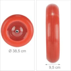 Roue De Brouette Relaxdays 4.80 4.00-8 - Pneu Anti-crevaison - Brouette De Roue De Secours - Jante En Acier -Vendite Pelouse Pro 1198x1200 21