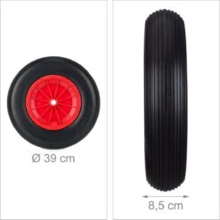Roue De Brouette Relaxdays -crevaison Relaxdays - 4.80/4.00-8 - Jante Plastique - Pneu De Brouette En Caoutchouc -Vendite Pelouse Pro 1198x1200 22