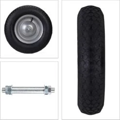 Relaxdays 4 X Roue De Brouette 4.80 4.00-8 - Pneu Pneumatique - Avec Essieu - Jante En Acier - Jusqu'à 200 Kg -Vendite Pelouse Pro 1198x1200 49